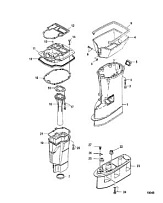 Корпус карданного вала 2-х тактного ПЛМ MERCURY 40 M Серийный номер от 0N056165 и выше