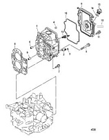 Головка цилиндра 4-Х ТАКТНОГО ПЛМ MERCURY F15 Серийный номер от 0P401000 и выше