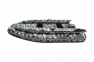 Лодка ПВХ SIBRIVER ХАТАНГА PRO-390 НДНД (ФАЛЬШБОРТ) (КМФ серый)