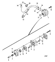 Топливный насос 4-Х ТАКТНОГО ПЛМ MERCURY F15 Серийный номер от 9973100 до 0P016999