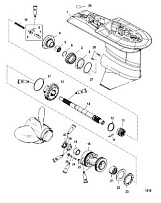 Корпус шестерни (карданный вал 2.31:1 передаточное число) 2-Х ТАКТНОГО ПЛМ MERCURY 90 Серийный номер от 0P325500 и выше