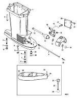 Корпус ведущего вала 2-Х ТАКТНОГО ПЛМ MERCURY 55 Серийный номер от 0P017000 до 0P325499
