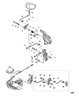 Дроссельная тяга 2-х тактного ПЛМ MERCURY 40 M Серийный номер от 0N056165 и выше