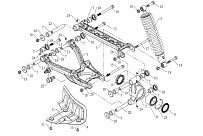 Задняя подвеска, левая сторона КВАДРОЦИКЛА STELS ATV 700 GT1