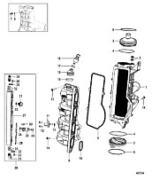 Зарядный кулер / впускной коллектор-GEN II 4-Х ТАКТНОГО ПЛМ MERCURY 135 Серийный номер от 1B517159 и выше