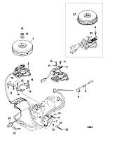 Электрика 2-х тактного ПЛМ MERCURY 9.9 MH 169CC Серийный номер от 0N007788 до 0N055109
