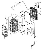 Головка цилиндра 4-Х ТАКТНОГО ПЛМ MERCURY 25 Серийный номер от 0R106999 и выше