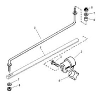 Пластина фиксации поворота мотора 2-Х ТАКТНОГО ПЛМ MERCURY 75 Серийный номер от 1B000000 и выше
