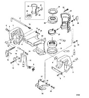 Зажимной кронштейн 4-Х ТАКТНОГО ПЛМ MERCURY 4 Серийный номер от 0R000001 до 0R067089