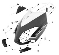 Облицовка фары СКУТЕРА STELS VORTEX 150