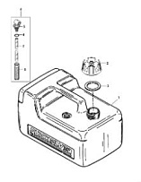 Топливный бак 4-Х ТАКТНОГО ПЛМ MERCURY F15 Серийный номер от 0P075166  до 0P400999