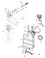 Компоненты закачки масла 2-Х ТАКТНОГО ПЛМ MERCURY 50EO Серийный номер от 0P325500 и выше