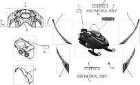 Наклейки снегохода ТАЙГА PATRUL 550 SWT
