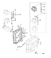 Пластина аттенюатора 2-Х ТАКТНОГО ПЛМ MERCURY 75 Серийный номер от 0P325500 и выше