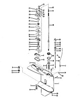 Корпус шестерни (приводной вал) 2-Х ТАКТНОГО ПЛМ MERCURY 60 Серийный номер от 7208333 до 0A721307
