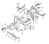 Зажимной кронштейн (55) (S/N: 0D181999 и ниже) 2-Х ТАКТНОГО ПЛМ MERCURY 55 Серийный номер от 0D000750 до 0G290584