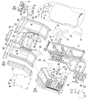 Облицовка корпуса, задняя часть квадроцикла STELS ATV 300 B
