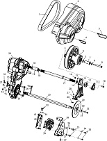 Трансмиссия S10600300 снегохода РМ (РУССКАЯ МЕХАНИКА) VECTOR 551I