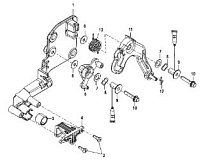 Кронштейн дроссельной заслонки 4-Х ТАКТНОГО ПЛМ MERCURY 100 Серийный номер от 0P459572 и выше