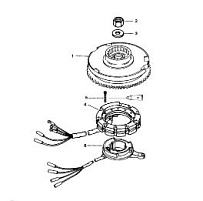 Маховик 2-Х ТАКТНОГО ПЛМ MERCURY 60 Серийный номер от 9885345 до 9973099