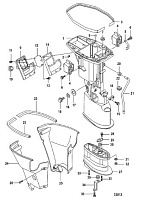 Корпус карданного вала 4-Х ТАКТНОГО ПЛМ MERCURY 15 Carb(2CYL) Серийный номер от 0R235949 и выше