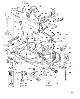 Низ капота 2-х тактного ПЛМ MERCURY 40 M Серийный номер от 00P017000 до 0P325499