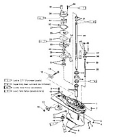 Коробка передач(приводной вал)(60 SEA/MARA/BIG FOOT,3 JAW REV. CLUTCH 2 2-Х ТАКТНОГО ПЛМ MERCURY 55 Серийный номер от 0G290585 до 0G589999