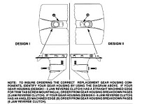 GEAR HOUSING CHART (2.31:1 GEAR RATIO) 2-Х ТАКТНОГО ПЛМ MERCURY 75 Серийный номер от 9793577 до 0P016999