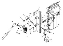Катушка зажигания, S/N-USA-0T979999/BEL-0P325499 и ниже 4-Х ТАКТНОГО ПЛМ MERCURY 40 Серийный номер от 0P153500 до 0P400999