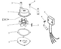 Компоненты топливного насоса 2-Х ТАКТНОГО ПЛМ MERCURY 75 Серийный номер от 0T980000 до 0T999999