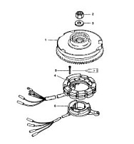 Маховик 2-Х ТАКТНОГО ПЛМ MERCURY 55 Серийный номер от 0G290585 до 0G589999