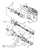 Коробка передач(приводной вал)(60 SEA/MARA/BIG FOOT,6 JAW REV. CLUTCH 2 2-Х ТАКТНОГО ПЛМ MERCURY 55 Серийный номер от 0G290585 до 0G589999