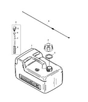 Топливный бак 4-Х ТАКТНОГО ПЛМ MERCURY 8 Серийный номер от 0R042475 и выше