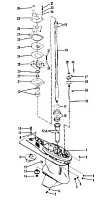 Корпус редуктора (приводной вал) 2-Х ТАКТНОГО ПЛМ MERCURY 75 Серийный номер от 9506481 до 9589038