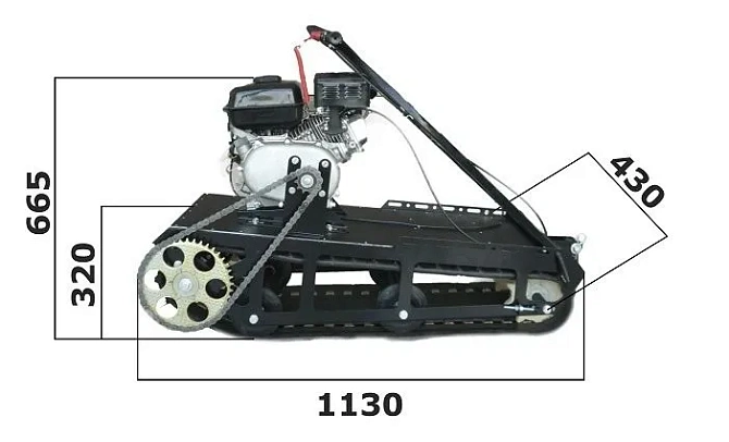 Мотобуксировщик XTREME-MOTORS "Конек-Горбунок" 6.5 л.с.