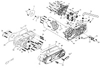 Картер двигателя, крышка редуктора КВАДРОЦИКЛА STELS ATV 110 D (603)