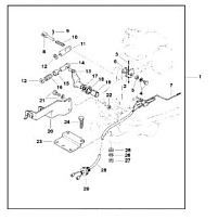 Комплект для дистанционного управления 2-х тактного ПЛМ MERCURY 5 M Серийный номер от 0P401000 и выше