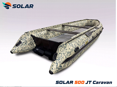 Лодка надувная моторная solar-500 caravan jet tunnel