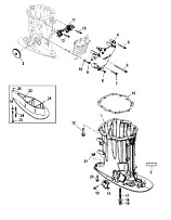 Корпус карданного вала 4-Х ТАКТНОГО ПЛМ MERCURY 135 Серийный номер от 0P514869 и выше