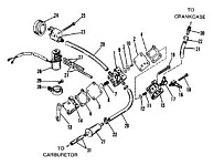 Топливный насос 2-Х ТАКТНОГО ПЛМ MERCURY 75 Серийный номер от 9483121 до 9506480