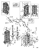 Головка цилиндра и распредвал 4-Х ТАКТНОГО ПЛМ MERCURY 135 Серийный номер от 1B381712 до 1B517158