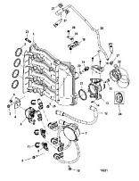 Впускной коллектор 4-Х ТАКТНОГО ПЛМ MERCURY 50 Серийный номер от 0P401000 до 0P515896