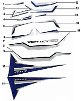 Наклейки декоративные (Часть 4) СКУТЕРА STELS VORTEX 50