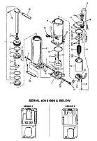 Компоненты силовой отделки(S/N: 0D181999 и ниже) 2-Х ТАКТНОГО ПЛМ MERCURY 50EO Серийный номер от 9683055 до 9885344