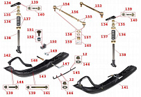 Ходовая часть, органы управления мотобуксировщика IRBIS МУХТАР-15 (2018 г.)