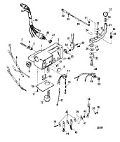 Ручки руля комплект (Часть 2) 2-Х ТАКТНОГО ПЛМ MERCURY 60 Серийный номер от 0G590000 до 0G760299