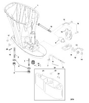 Корпус карданного вала 4-Х ТАКТНОГО ПЛМ MERCURY 115 Серийный номер от 1B227000 до 1B366822