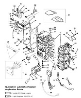 Блок цилиндров (USA-S/N-0G127500/BEL-9836633 и выше) 2-Х ТАКТНОГО ПЛМ MERCURY 90 Серийный номер от 0D283222 до 0G760299