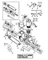 Компоненты силовой отделки(S/N-0C160935 и ниже) 2-Х ТАКТНОГО ПЛМ MERCURY 60 Серийный номер от 0A721308 и выше