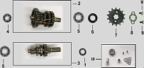 КПП (Часть 1) КВАДРОЦИКЛА STELS ATV 110A HUGO